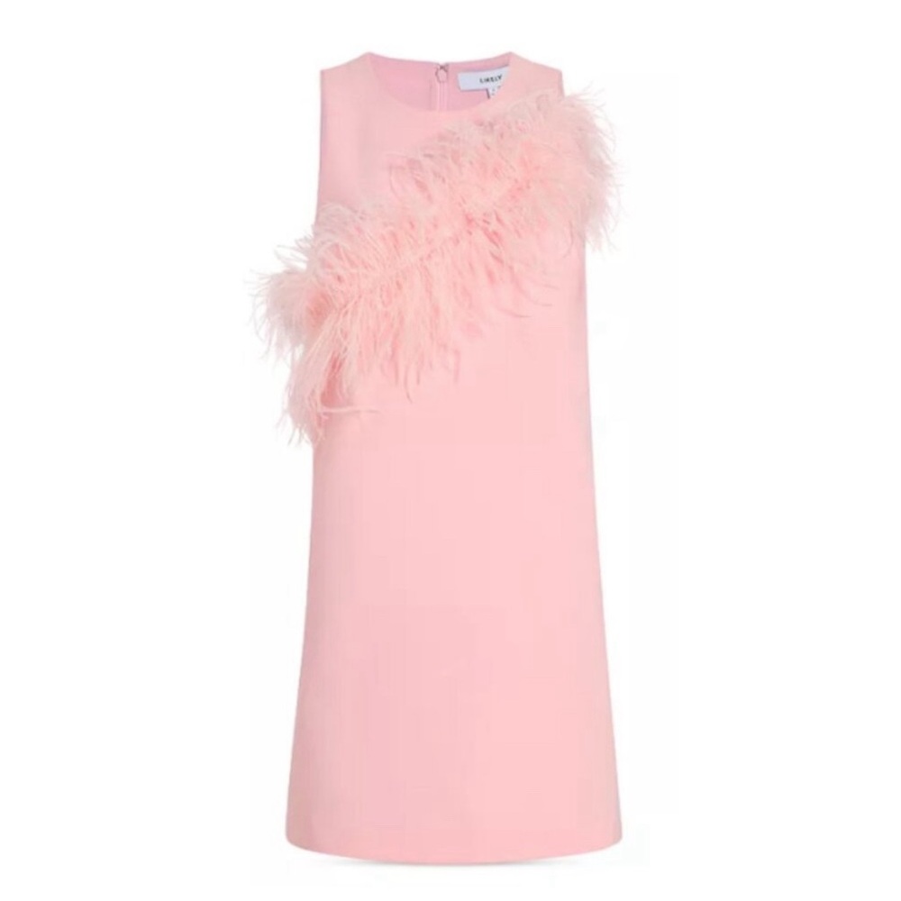 Likely Melody Ostrich feather mini dress size 6